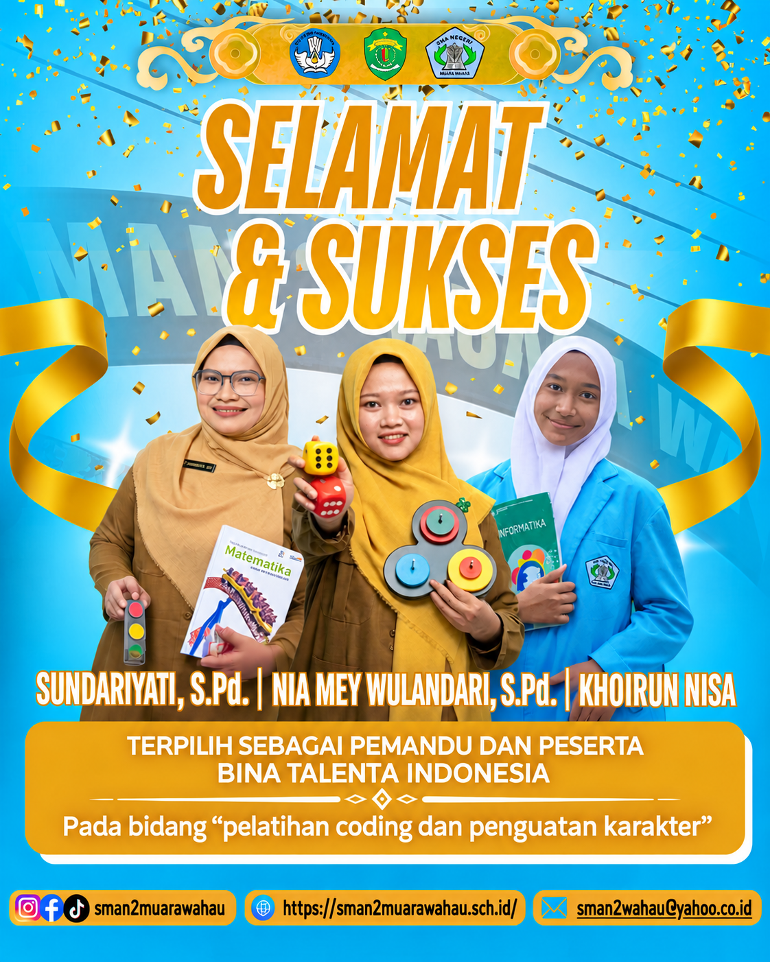 2 Guru dan Siswa SMAN 2 Muara Wahau Berhasil Lolos Program Bina Talenta Indonesia